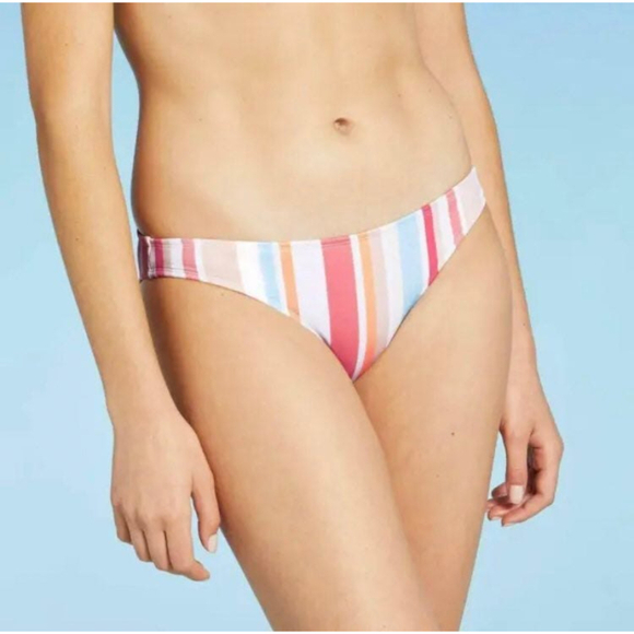 Hipster Bikini Bottom - Xhilaration Multi Stripe Size Large - Picture 1 of 3